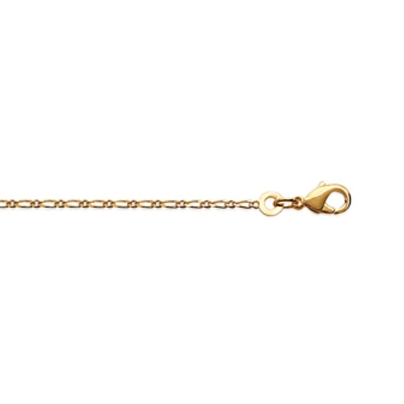 Coque de Nacre Chaîne maille figaro plaqué or 231040