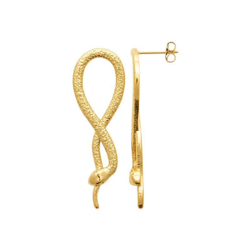 Izee Boucles d'oreilles pendantes acier doré 3133609