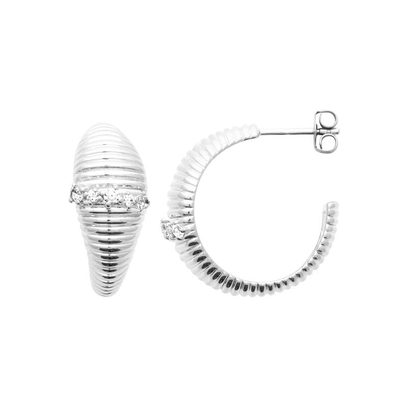 Coque de Nacre Créoles plaqué argent 4679810