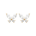 Coque de Nacre Puces d'oreilles plaqué or 23033410