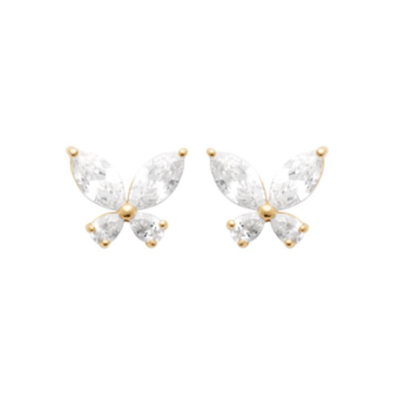 Coque de Nacre Puces d'oreilles plaqué or 23033410