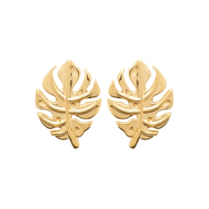 Coque de Nacre Puces d'oreilles plaqué or 23022700