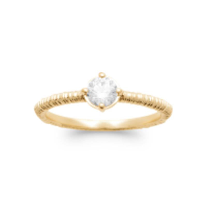 Coque de Nacre Bague solitaire plaqué or 2968210
