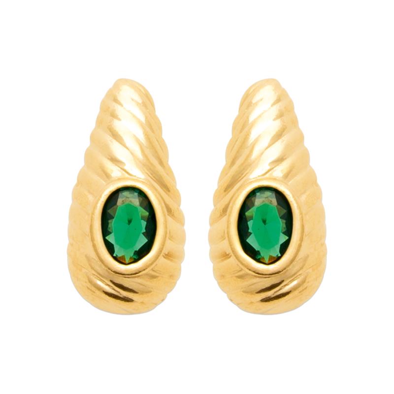 Coque de Nacre Puces d'oreilles plaqué or 23068950