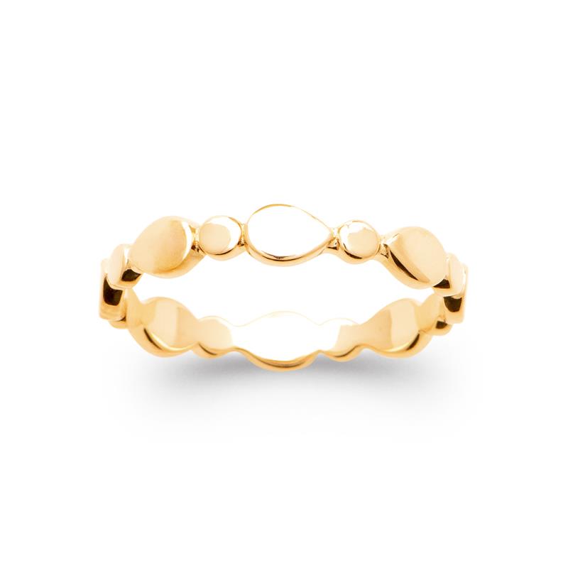 Coque de Nacre Bague plaqué or 20020200