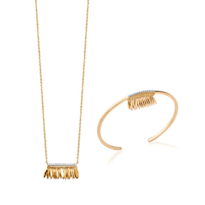 Coque de Nacre Collier plaqué or 971966