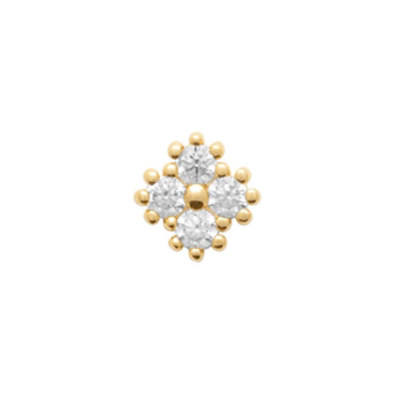 Coque de Nacre Boucle d'oreille à l'unité plaqué or 23020810U