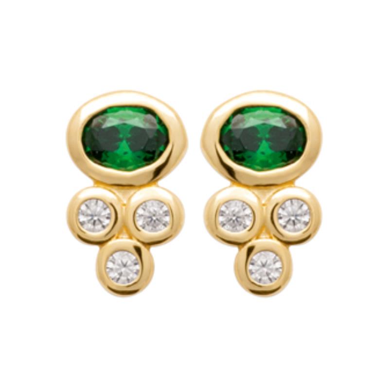 Coque de Nacre Puces d'oreilles plaqué or 23021350