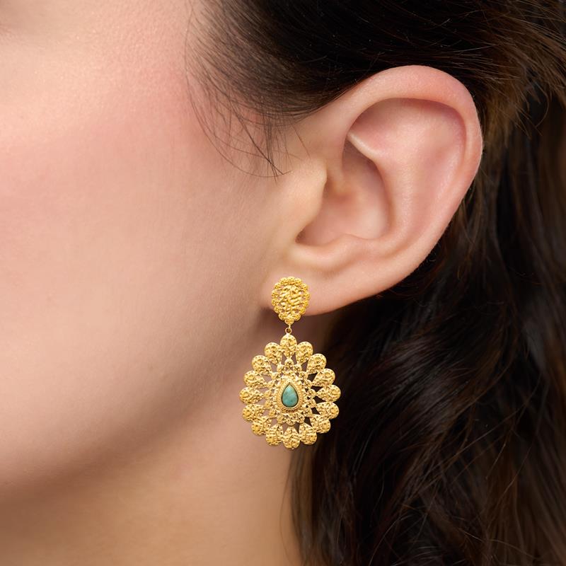 Izee Boucles d'oreilles pendantes acier doré 3135609