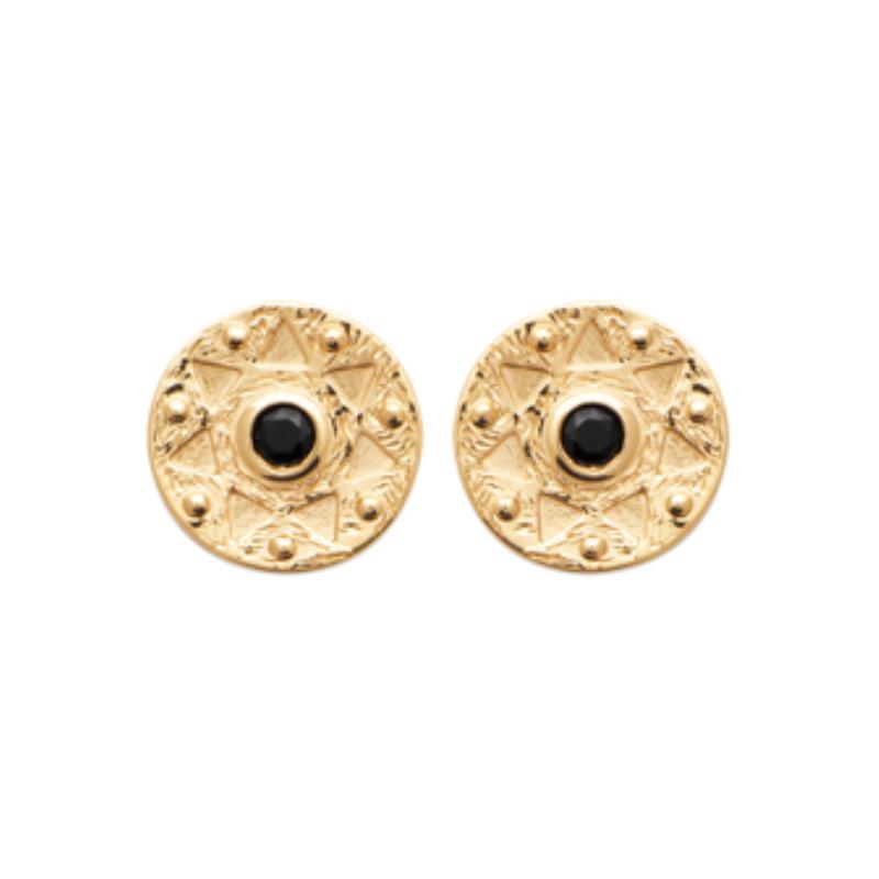 Coque de Nacre Puces d'oreilles plaqué or 2565307