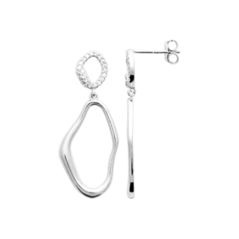 Coque de Nacre Boucles d'oreilles pendantes argent 13077810