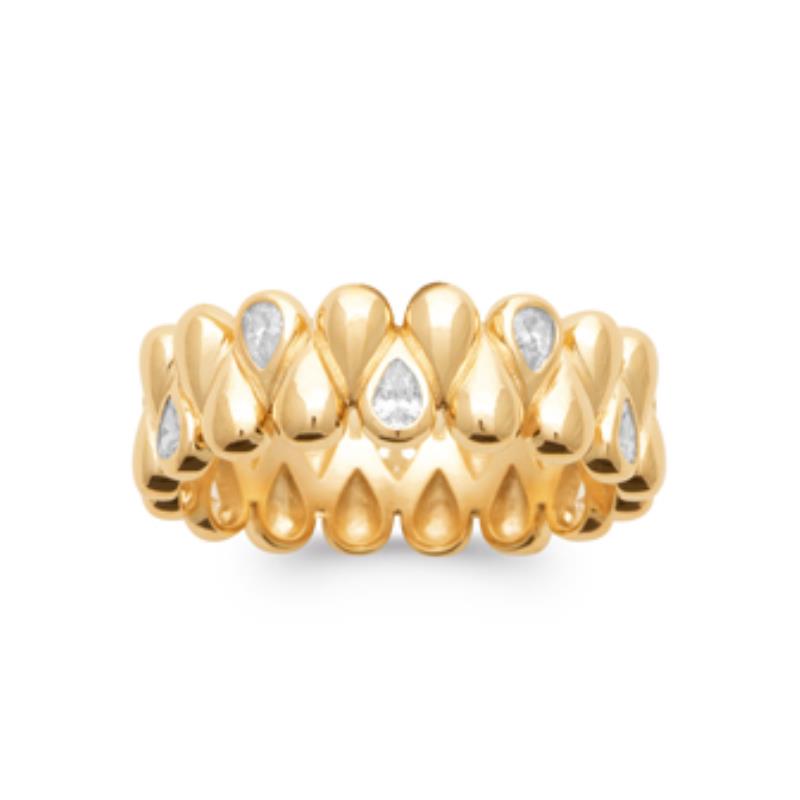 Coque de Nacre Bague plaqué or 2997010