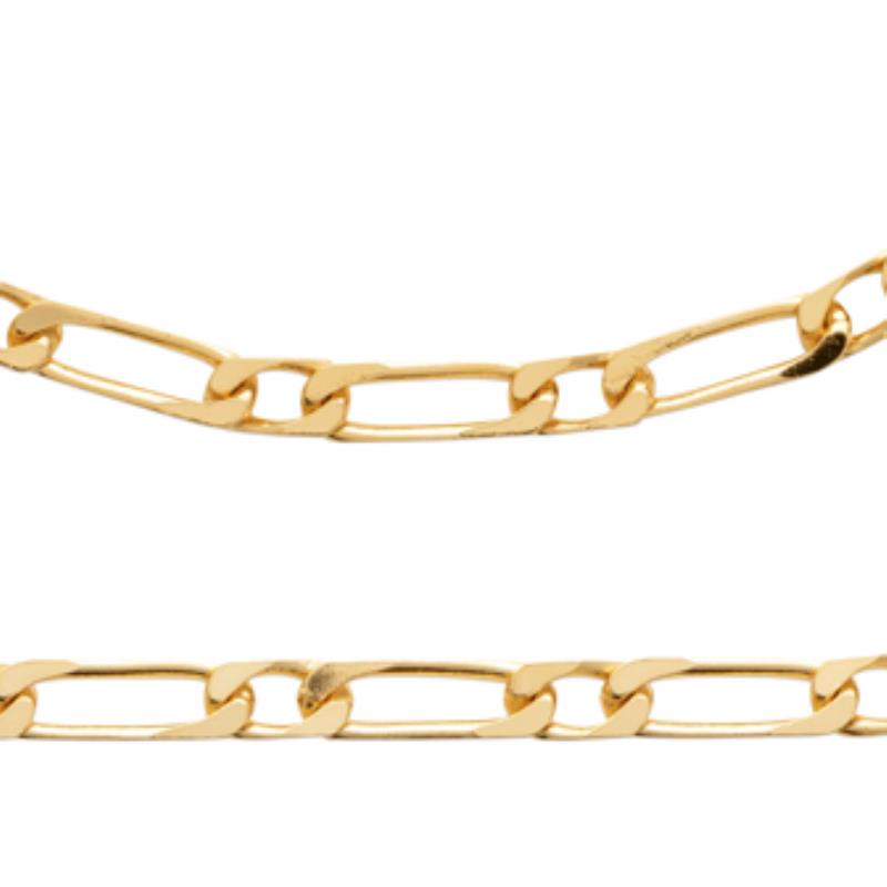 Coque de Nacre Bracelet maille figaro plaqué or 231152