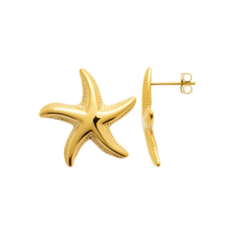 Coque de Nacre Boucles d'oreilles acier doré 3125409