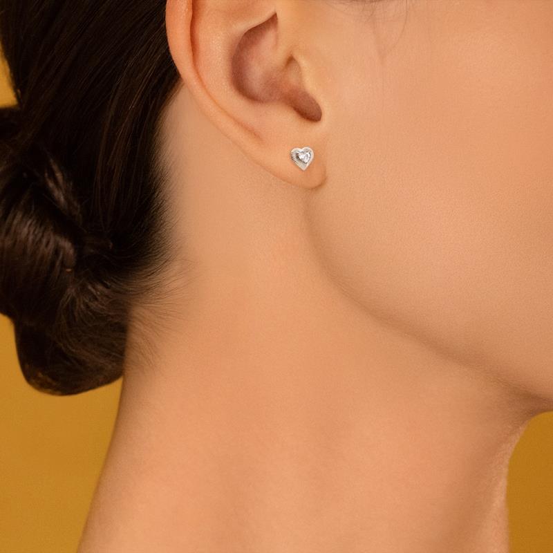 Coque de Nacre Puces d'oreilles argent 13082110