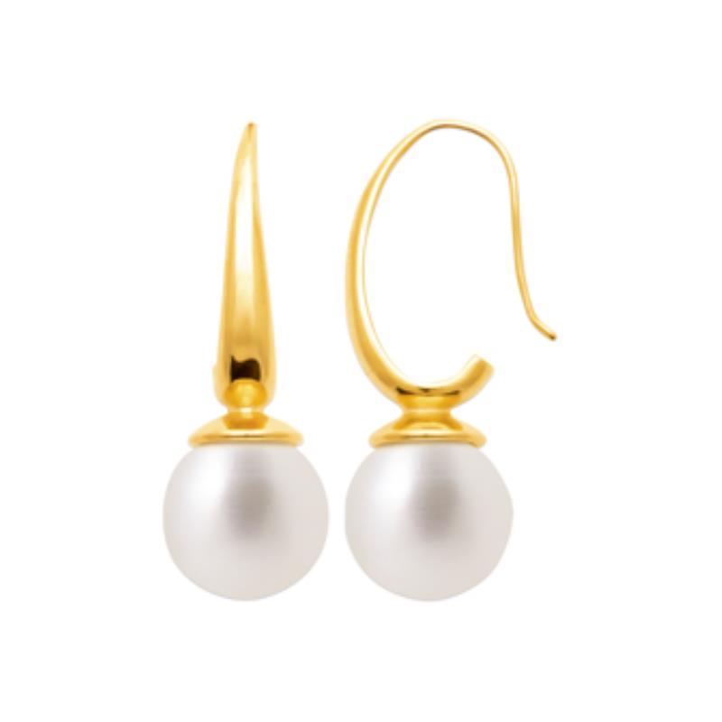 Coque de Nacre Boucles d'oreilles pendantes acier doré 3121709