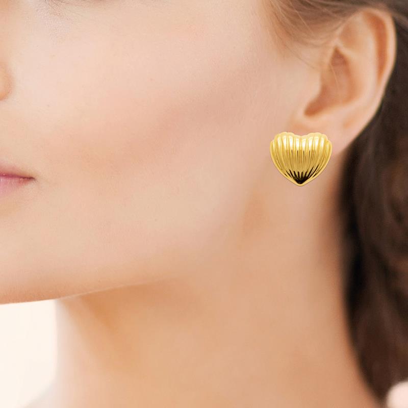 Coque de Nacre Boucles d'oreilles acier doré 3127709