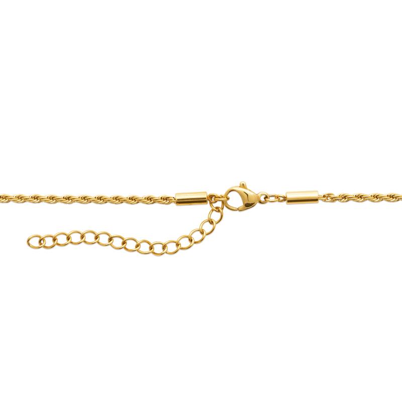 Coque de Nacre Collier acier doré 312344