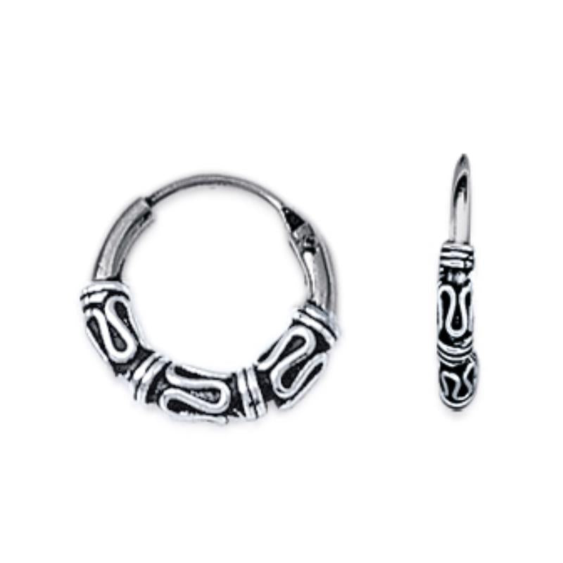 Coque de Nacre Créoles argent 1600212