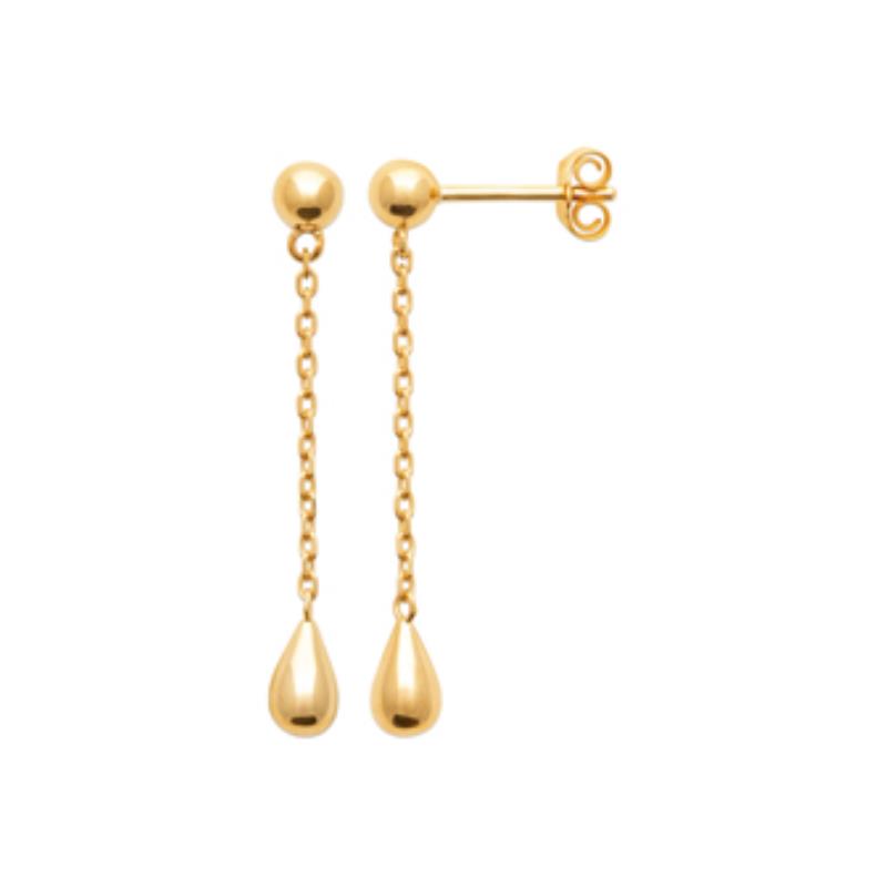 Coque de Nacre Boucles d'oreilles pendantes plaqué or 23070000