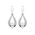 Coque de Nacre Boucles d'oreilles pendantes argent 13073410