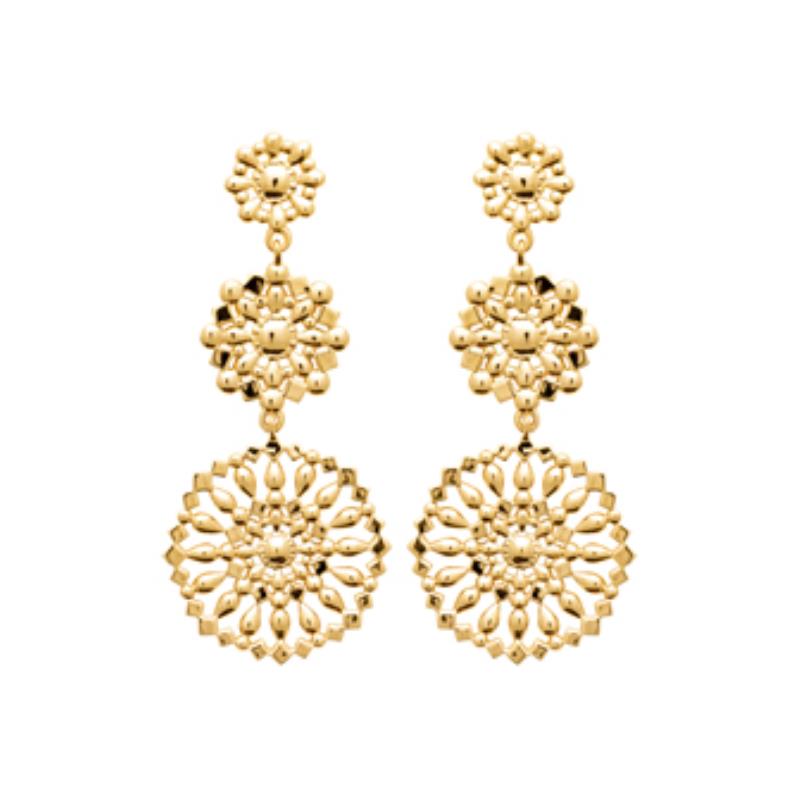 Coque de Nacre Boucles d'oreilles pendantes plaqué or 23073000