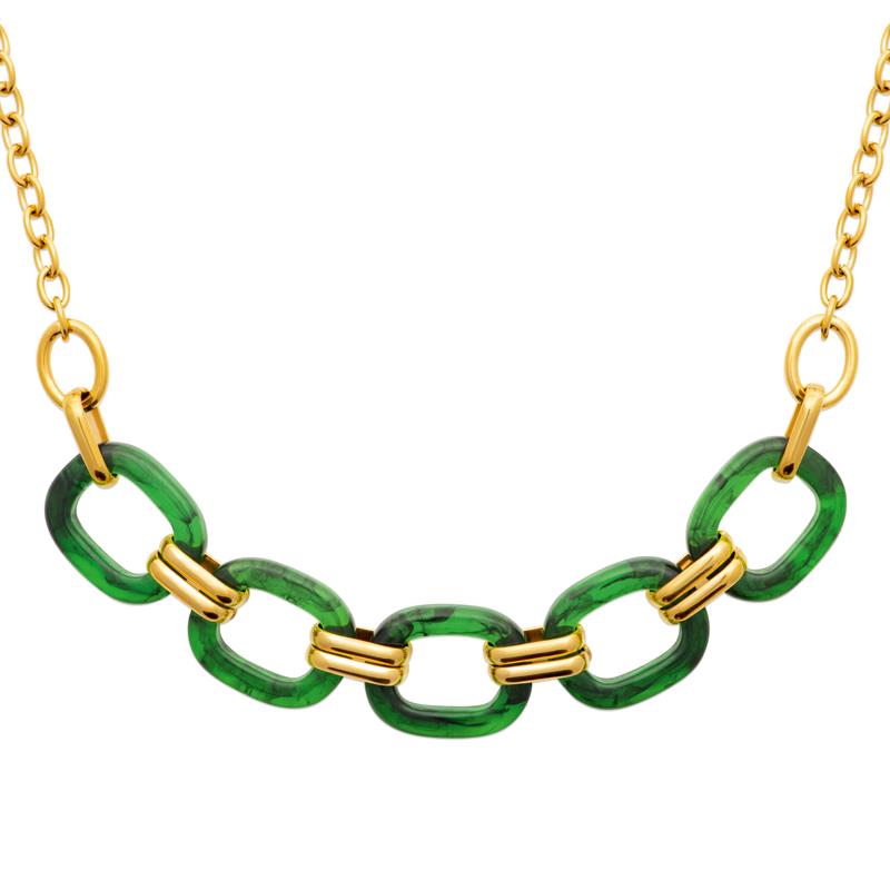 Izee Collier acier doré 312416