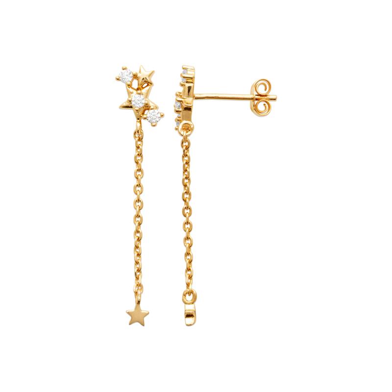 Coque de Nacre Boucles d'oreilles pendantes plaqué or 23083510