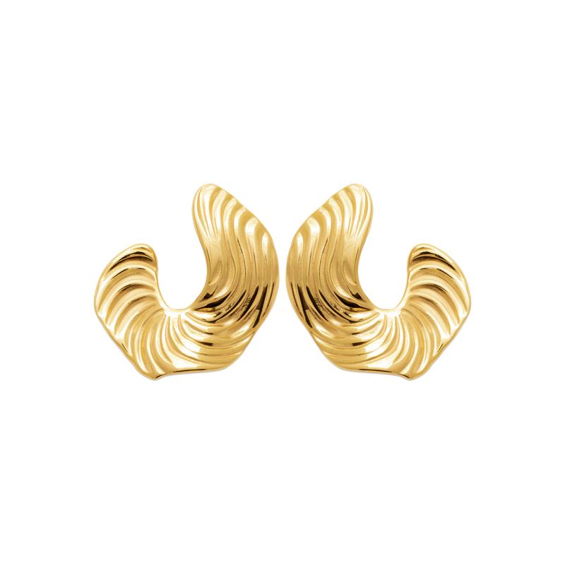 Coque de Nacre Boucles d'oreilles acier doré 3126009