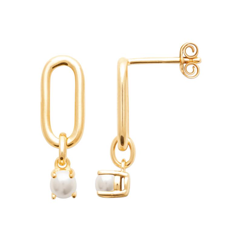 Coque de Nacre Boucles d'oreilles plaqué or 23053810