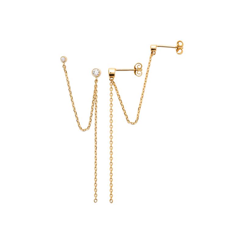 Coque de Nacre Boucles d'oreilles plaqué or 2593710