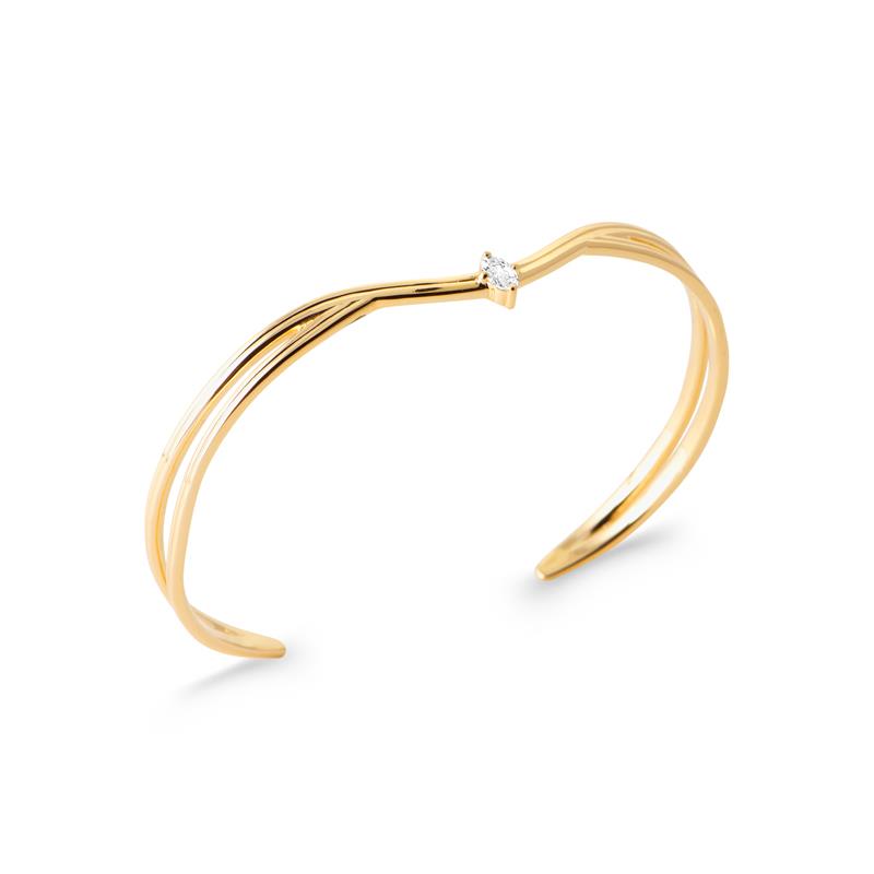Coque de Nacre Bracelet jonc plaqué or 974440