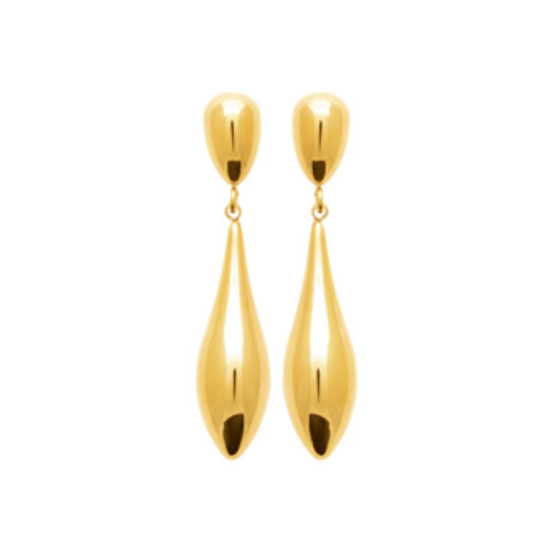 Coque de Nacre Boucles d'oreilles pendantes acier doré 3121209