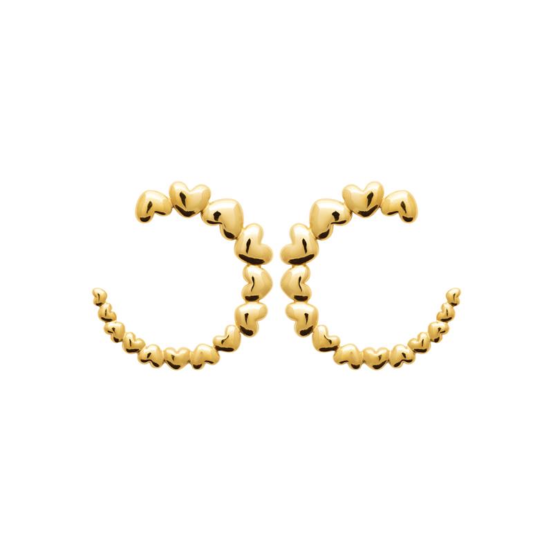 Coque de Nacre Boucles d'oreilles acier doré 3128509
