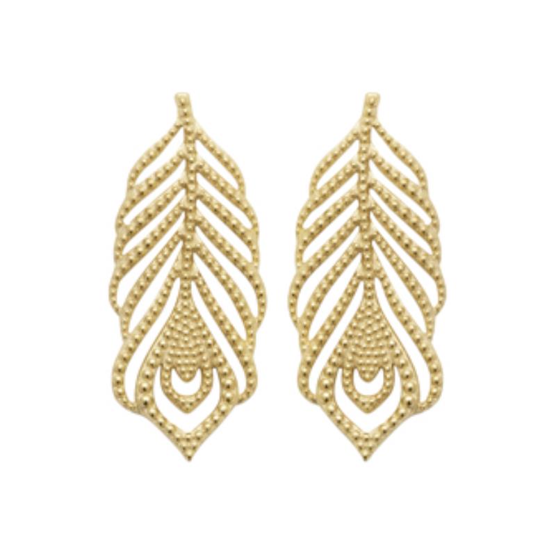 Coque de Nacre Puces d'oreilles plaqué or 2579000