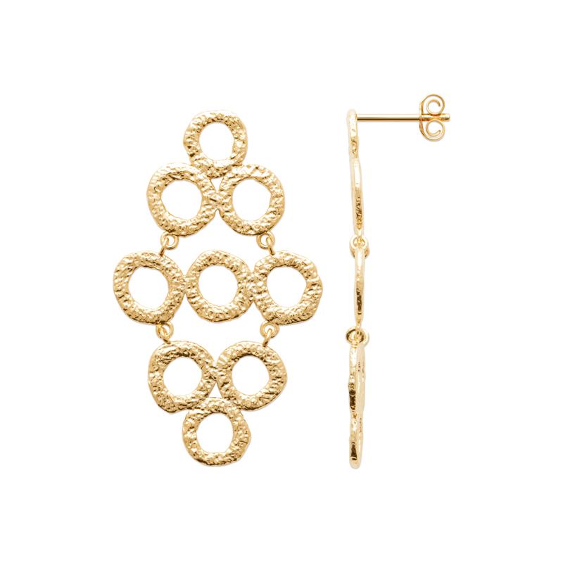 Coque de Nacre Boucles d'oreilles pendantes plaqué or 23036700