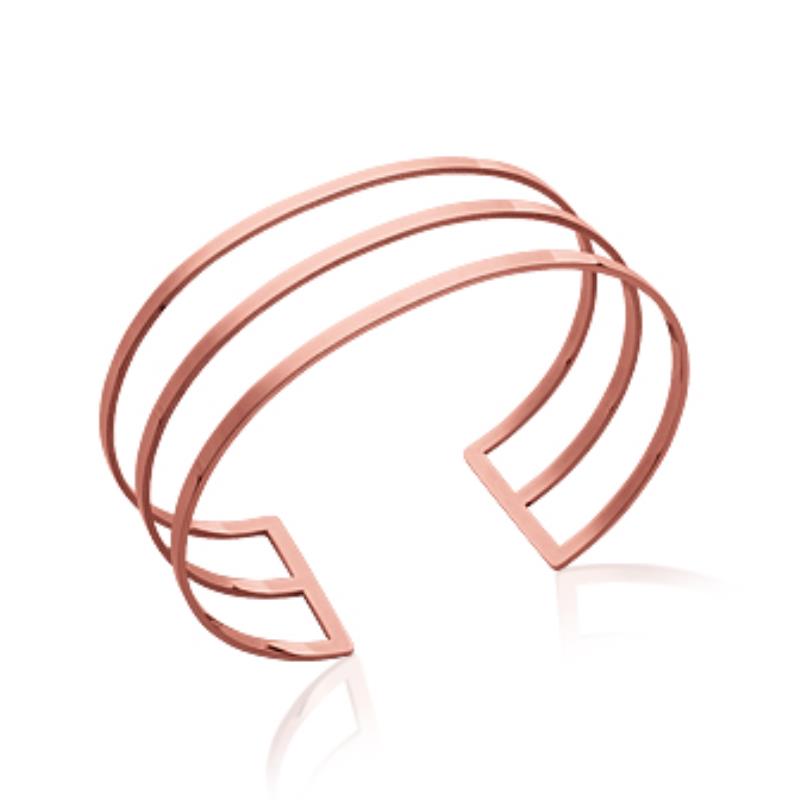 Coque de Nacre Bracelet jonc acier rose 310744