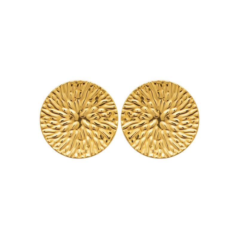 Coque de Nacre Boucles d'oreilles acier doré 3130009