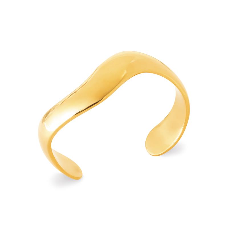 Coque de Nacre Bracelet jonc acier doré 312302