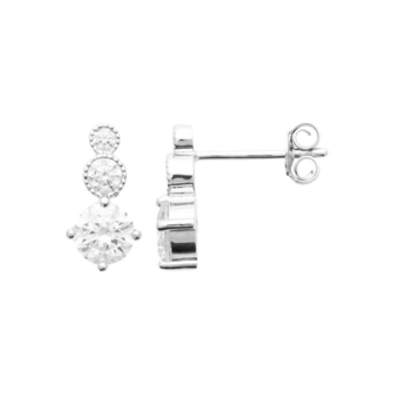 Coque de Nacre Puces d'oreilles argent 13056910