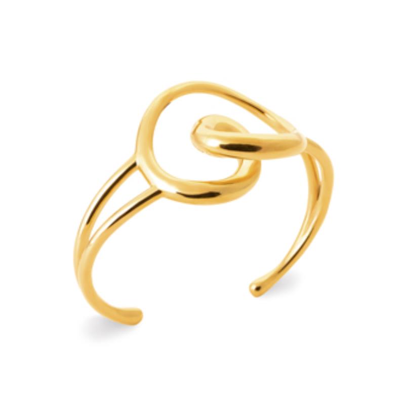 Coque de Nacre Bracelet jonc acier doré 312238