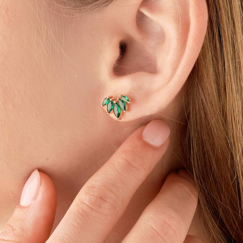 Coque de Nacre Puces d'oreilles plaqué or 23024950