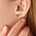 Coque de Nacre Puces d'oreilles plaqué or 23024950