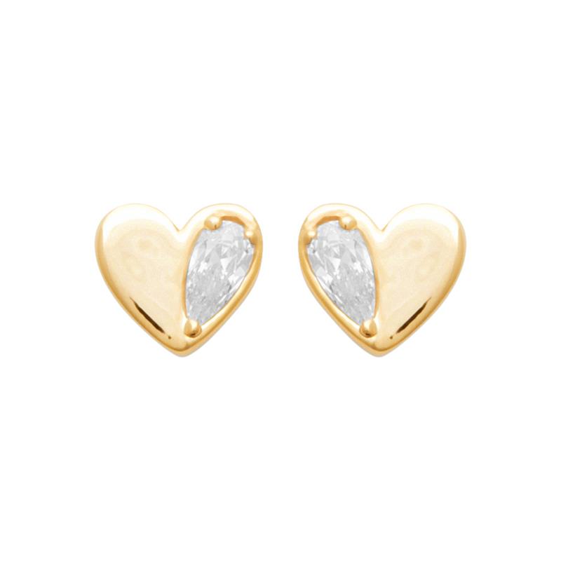Coque de Nacre Puces d'oreilles plaqué or 23044310