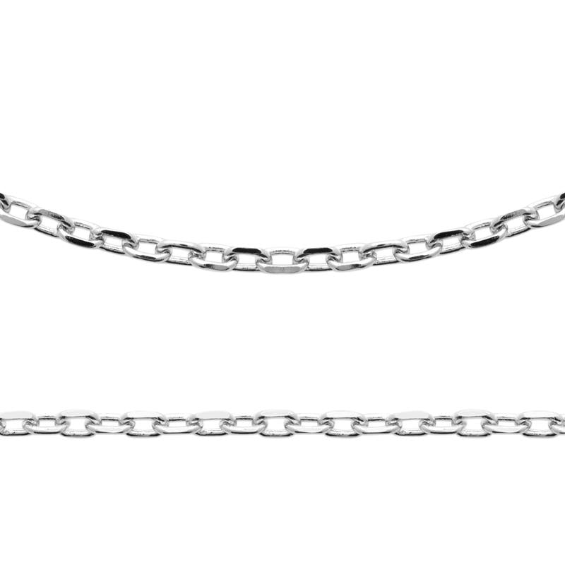 Coque de Nacre Chaîne maille forçat argent 725080