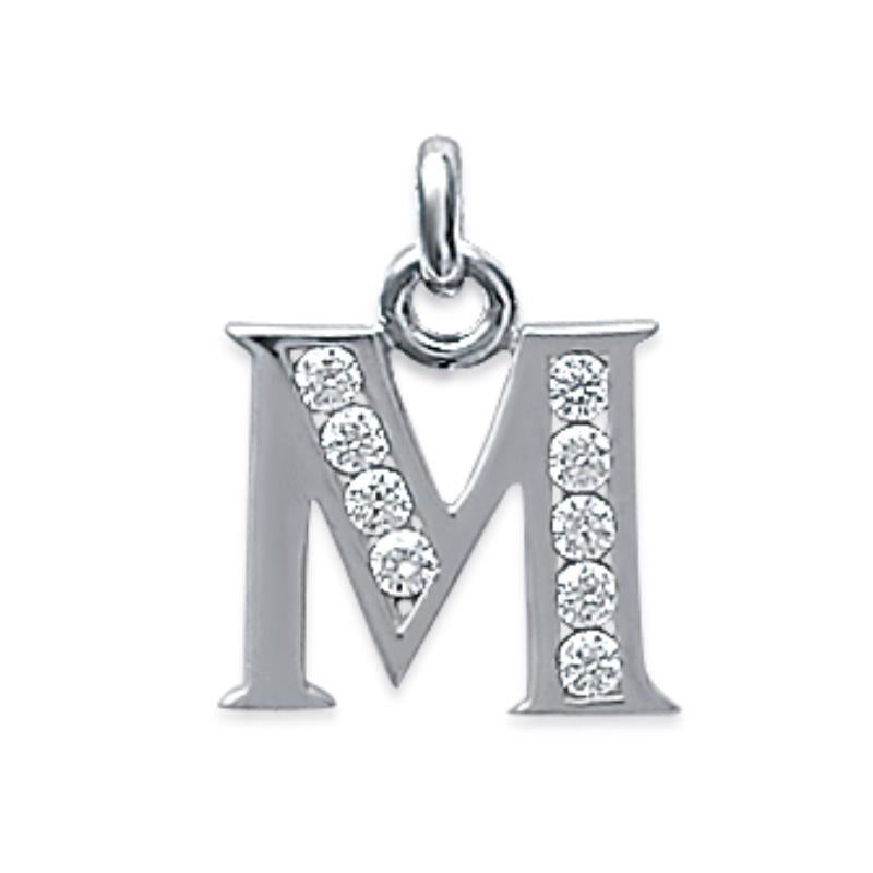 Coque de Nacre Pendentif initiale argent 186011013