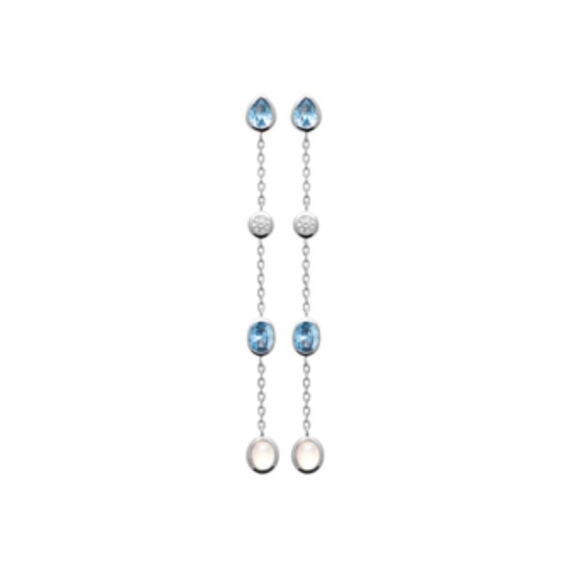 Coque de Nacre Boucles d'oreilles pendantes argent 13010560