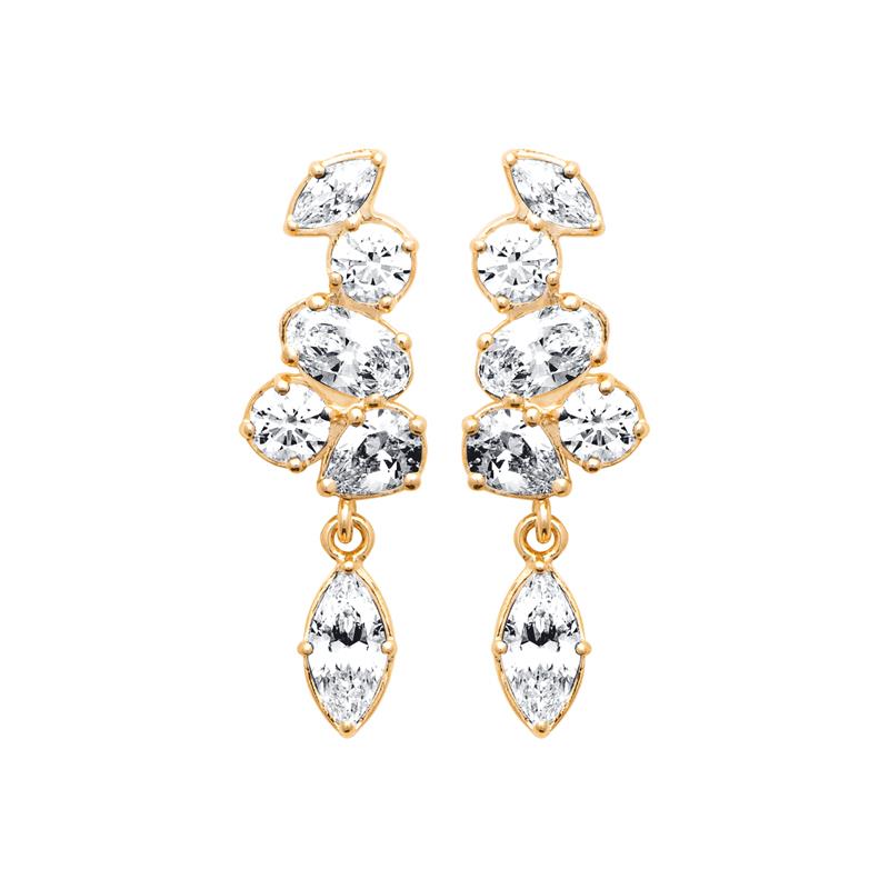 Coque de Nacre Boucles d'oreilles pendantes plaqué or 23088010
