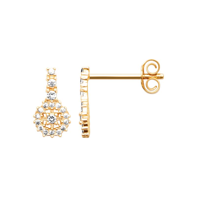 Coque de Nacre Boucles d'oreilles plaqué or 23088910