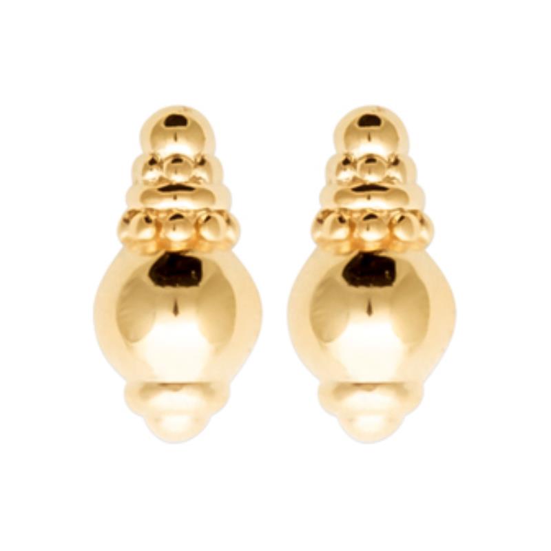 Coque de Nacre Puces d'oreilles plaqué or 23026800